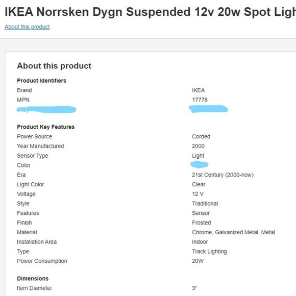RARE Vintage Y2K 00s Ikea Norrsken/Dygn green spotlight NWT in box - Picture 10 of 10